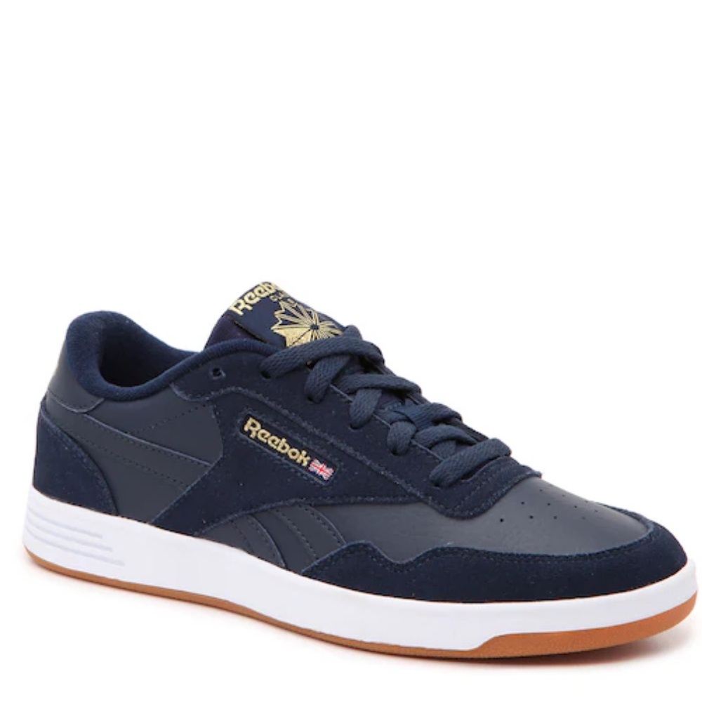Reebok vintage sneakers, sz 11  navy suede, leather, white sole